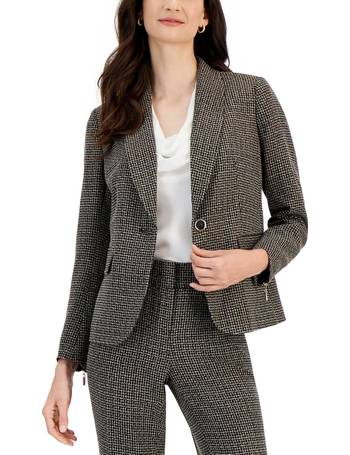 Kasper Petite Crepe One-Button Blazer - Macy's