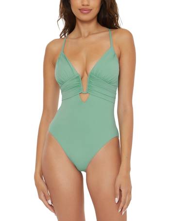Becca Women's Cost Textured One-Piece Swimsuit, Created for Macy's - Macy's