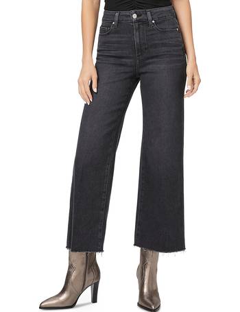 Paige Brooklyn High Rise Ankle Wide Leg Jeans In Quartz Sand In