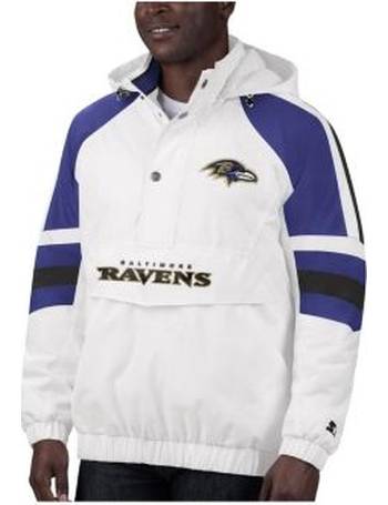 Starter Men's White, Purple Baltimore Ravens Thursday Night Lights Raglan  Half-Snap Hoodie Jacket - Macy's