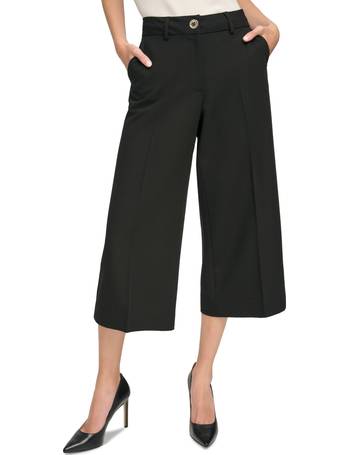 Women's Striped High-Rise Wide-Leg Pants