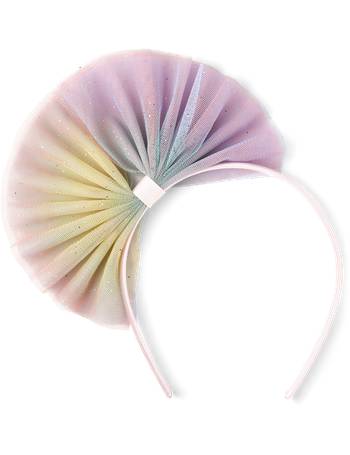 Claire's Club Pearl Pleated Pastel Rainbow Knotted Headband