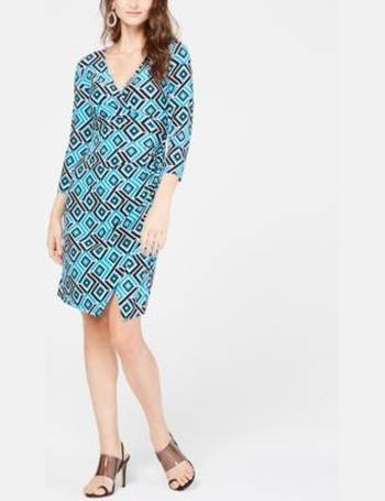 Petite Solid Wrap Dress