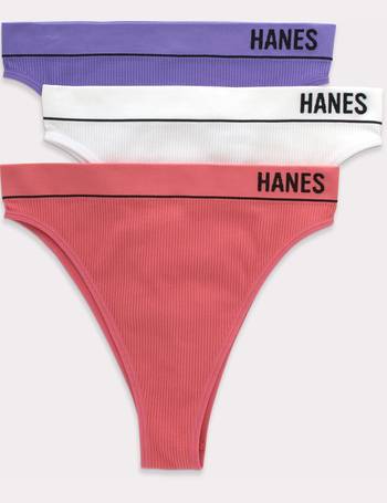 Hanes Originals Women's Thong Underwear, Breathable Stretch Cotton