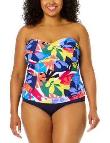 Plus Size Surplice V-Neck Skirted One-Piece Swimdress