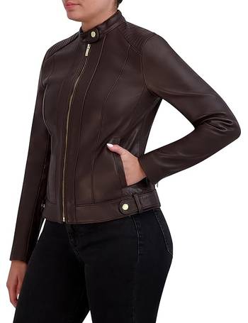 Cole Haan Asymmetrical Leather Jacket