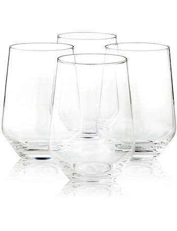 Hotel Collection Etched Floral Stemless Wine Glasses, Set of 4, Created for  Macy's - Macy's