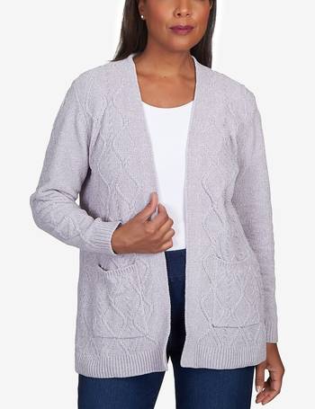 Alfred Dunner Petite St.Moritz Colorblock Open Front Cardigan Sweater -  Macy's