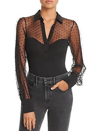 Thistle and Spire Amore Plunge Bodysuit - BLACK