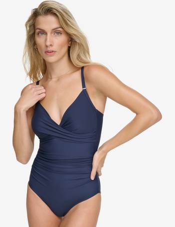 Calvin Klein Women's Twist Tummy-Control One-Piece Swimsuit