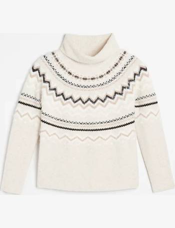 Ann Taylor LOFT Slouchy Fair Isle Sweater Various Sizes NWT Pigeon Grey Color 