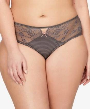 Ashley Graham Basic Hi Cut Plus Size Brief Panty (401432) XL/Cappuccino at   Women's Clothing store