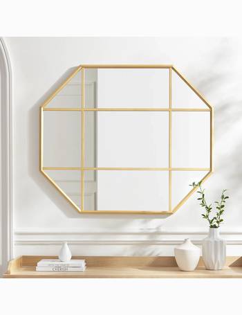 Round Wall Mirror with Hinging Sides