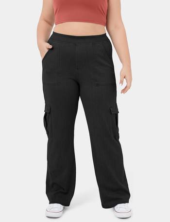 HalaraMagic™ Mid Rise Multiple Pockets Washed Stretchy Knit Work Bootcut  Jeans