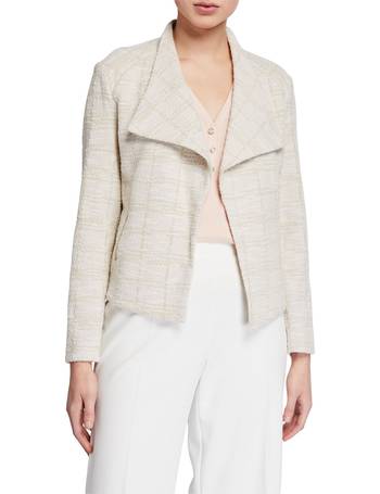 anne klein metallic jacquard topper jacket