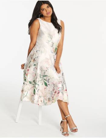 coast bailey print pleated dress