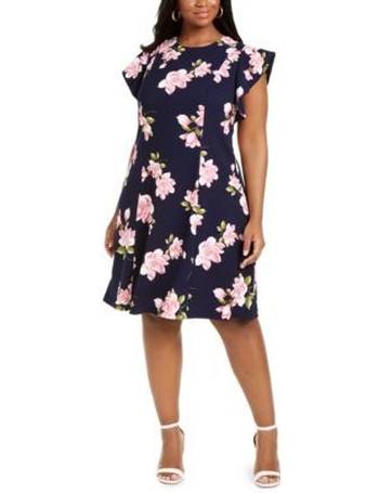 Jessica Howard Women's Petite Bell Sleeve Fit and Flare Dress 