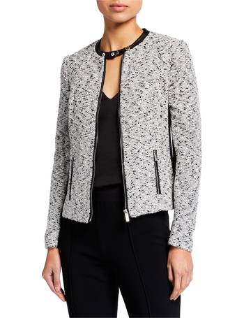 anne klein metallic jacquard topper jacket