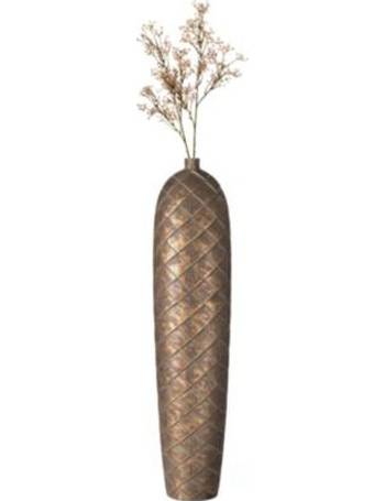 Uniquewise Brown Decorative Contemporary Mango Wood Ribbed Design