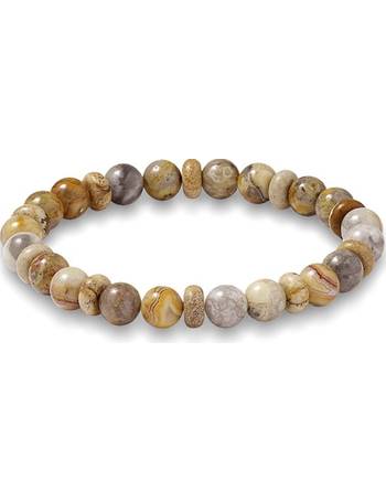 Effy Men's 925 Sterling Silver Rose Gold Plated Tigers Eye Bead Bracelet