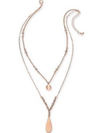 Charter Club Crystal & Imitation Pearl Pendant Necklace & Drop