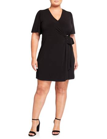 michael kors cap sleeve wrap dress