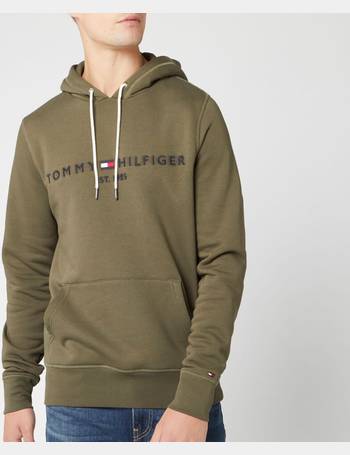 tommy hilfiger men's plains drawstring hoodie