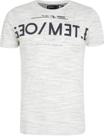 DNM Dissident Leake Herren gestreiftes T-Shirt Sport Tee Shirt 1C10436 neu 