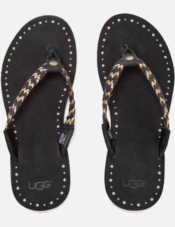 ugg leather flip flops womens