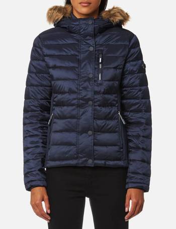 superdry luxe fuji double zip hood