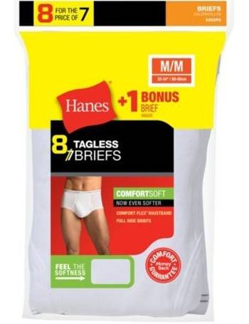8 Hanes White Briefs Large L 36-38 Inch Comfort Flex Waistband G 90-95 CM 
