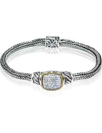 7 Effy Womens 925 Sterling Silver Tsavorite Bangle Bracelet Silver