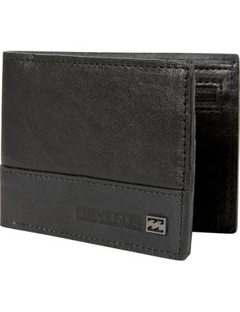 NWOT. RRP $49.99 Men's Billabong Harlem Black Slim Leather Wallet 