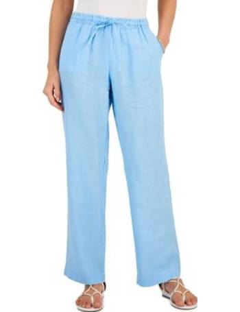 Charter Club Petite Linen Drawstring Pants, Created for Macy's