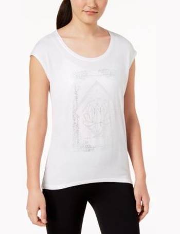Gaiam Hailey Graphic Strappy-Back Long-Sleeve T-Shirt - Macy's