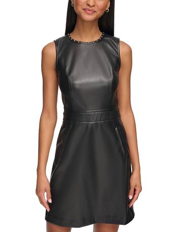 KARL LAGERFELD PARIS Collared Bow Neck Sheath Dress