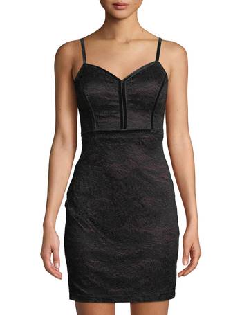 guess embroidered bodycon dress