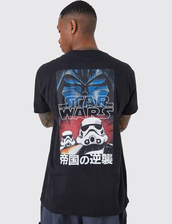 boohooMAN Men's Oversized Acid Wash Star Wars License T-Shirt