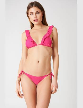 Swimwear Ribbed Triangle Bikini Bra Synthétique NA-KD en coloris Rose Femme Vêtements Articles de lingerie Lingerie et ensembles 