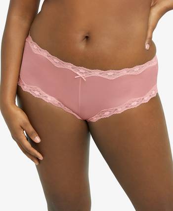 Scalloped Lace Trim Cheeky Hipster Underwear