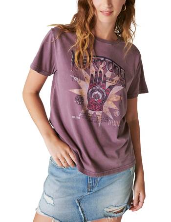 Lucky Brand Women's The Star Tarot Print Crewneck Cotton T-Shirt