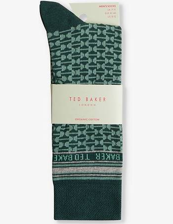 Ted Baker Gridsoc Geometric Crew Socks