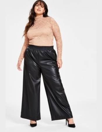 Bar Iii Plus Size Compression Straight-leg Pants, Created For Macy's In  Black
