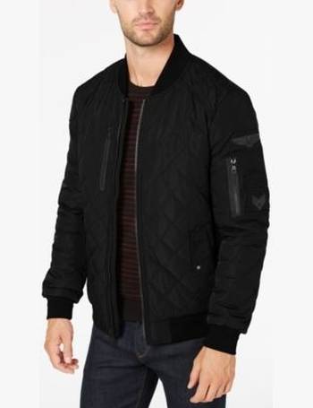 calvin klein men's oversized puffer bomber jacket