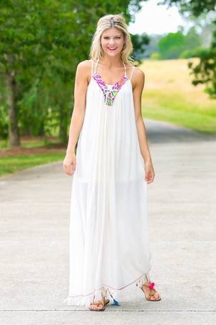 white maxi dress boutique