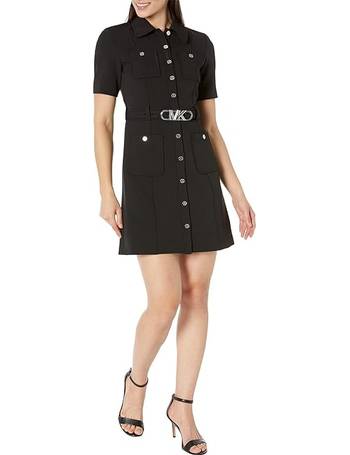 Michael michael kors clearance chevron georgette belted shirtdress