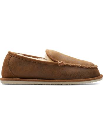 clarks mens sheepskin slippers