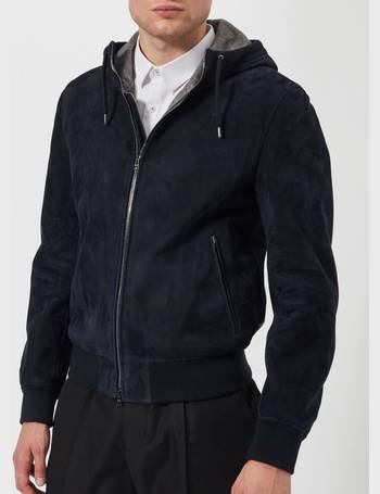 suede hooded jacket