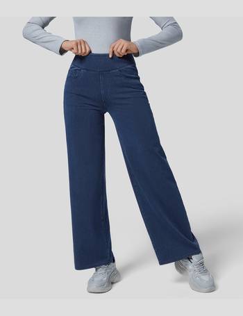 HalaraMagic™ High Waisted Multiple Pockets Straight Leg Stretchy Knit Plus  Size Work Jeans