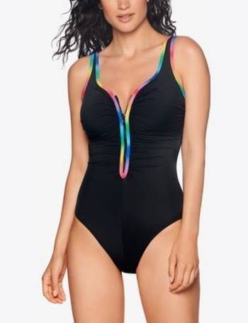 reebok zip front swimsuit